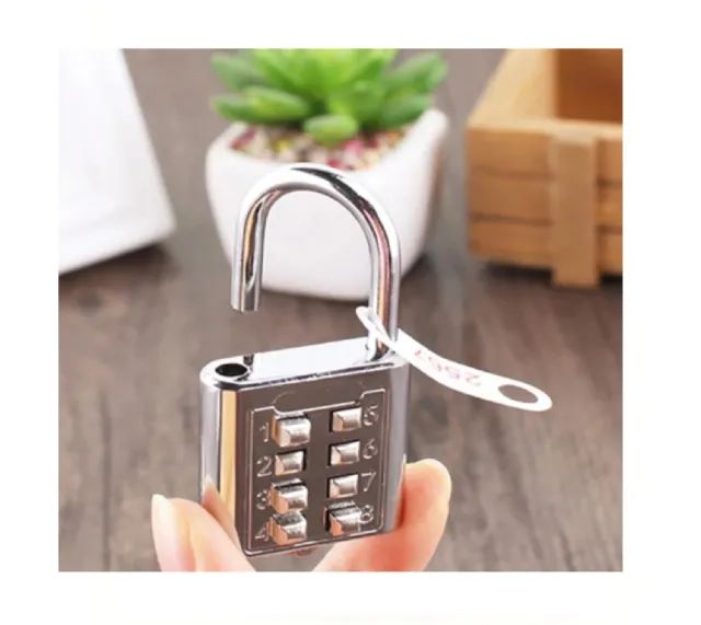 Cadeado Com Senha de código 8 dígitos, Fechadura inteligente Antifurto, Novo
