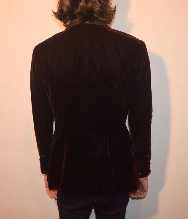 blazer de veludo cor vinho tamanho p - Foto 5