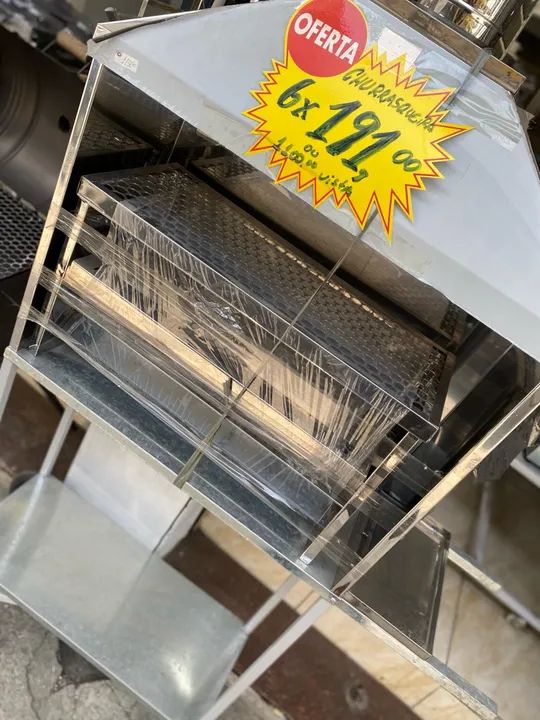Carrinho Inox Para Espetinhos Com Rodinha - Foto 2