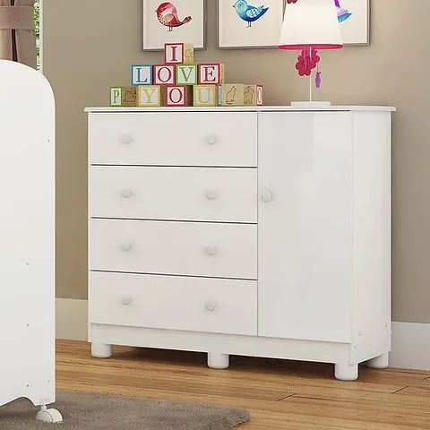 Comoda Junior com Porta 100% MDF - Peroba - Foto 4