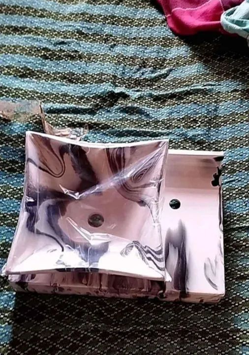 Pia Cuba rajada 29x29 e Bancada rajada 30x45 no mármore sintético para banheiro - Foto 6