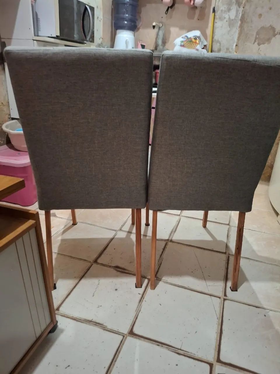 Cadeiras Cinza Estofadas - Foto 3