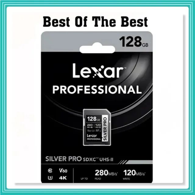 Cartão de Memória SD Lexar Profissional Silver Pro 128GB V60 Uhs-II