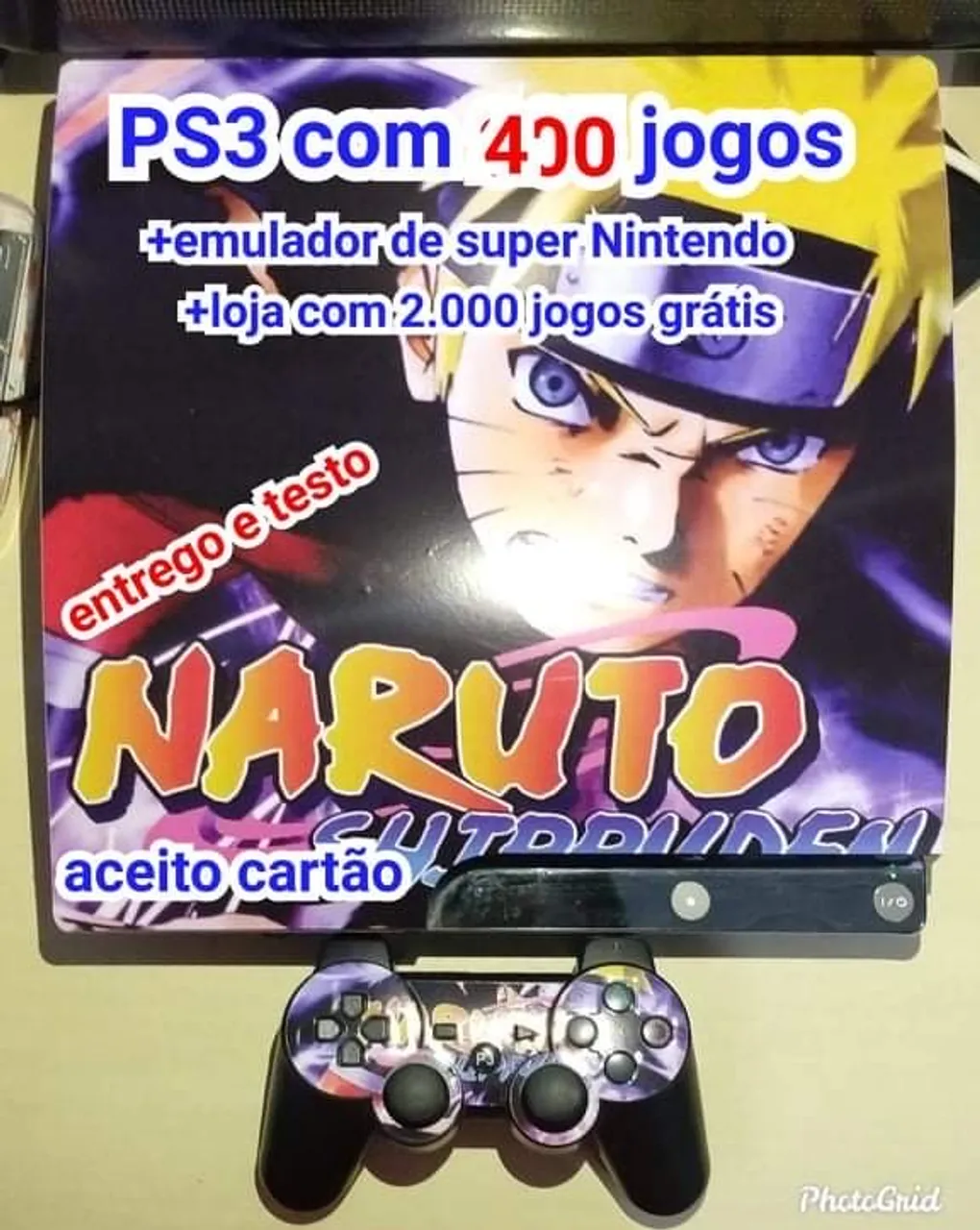 PS3 com 400 Jogos(ENTREGO E TESTO)