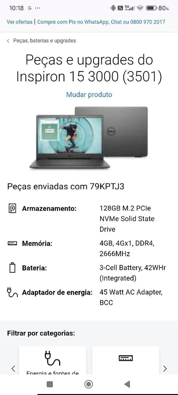 Notebook Dell (tela com defeito) - Foto 3