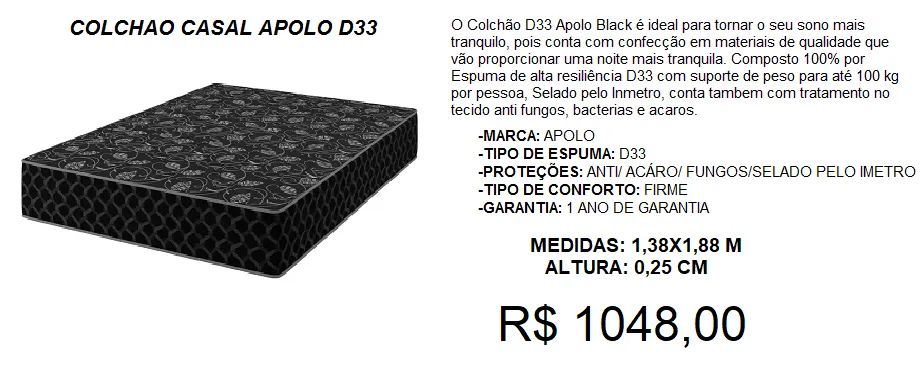 Colchão de casal - parcelamos sem juros 
