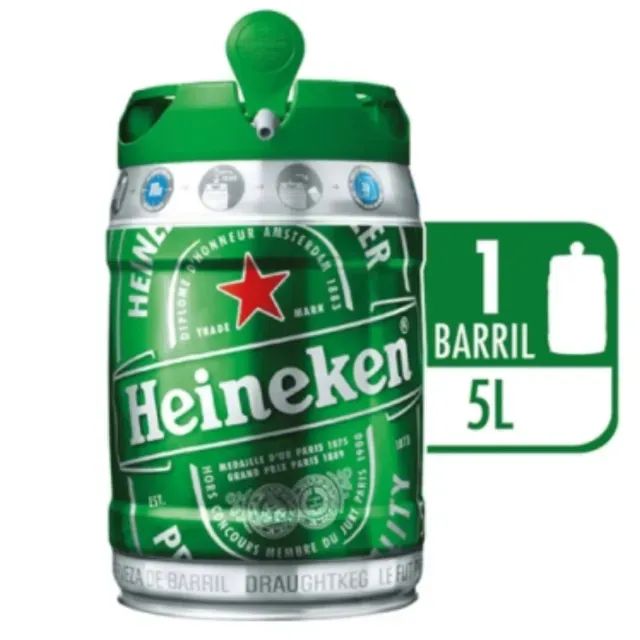 Chopp Heineken Barril 5 Litros Cerveja Premium