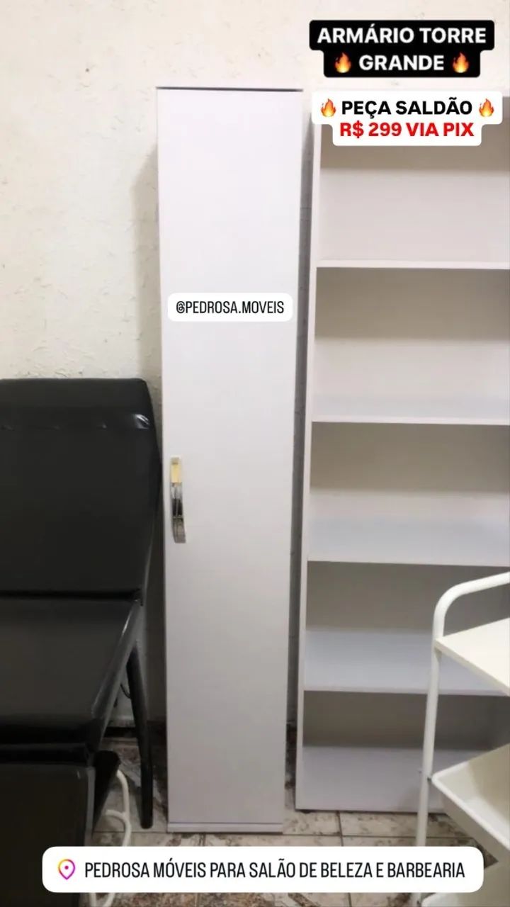 Armário torre com divisória 