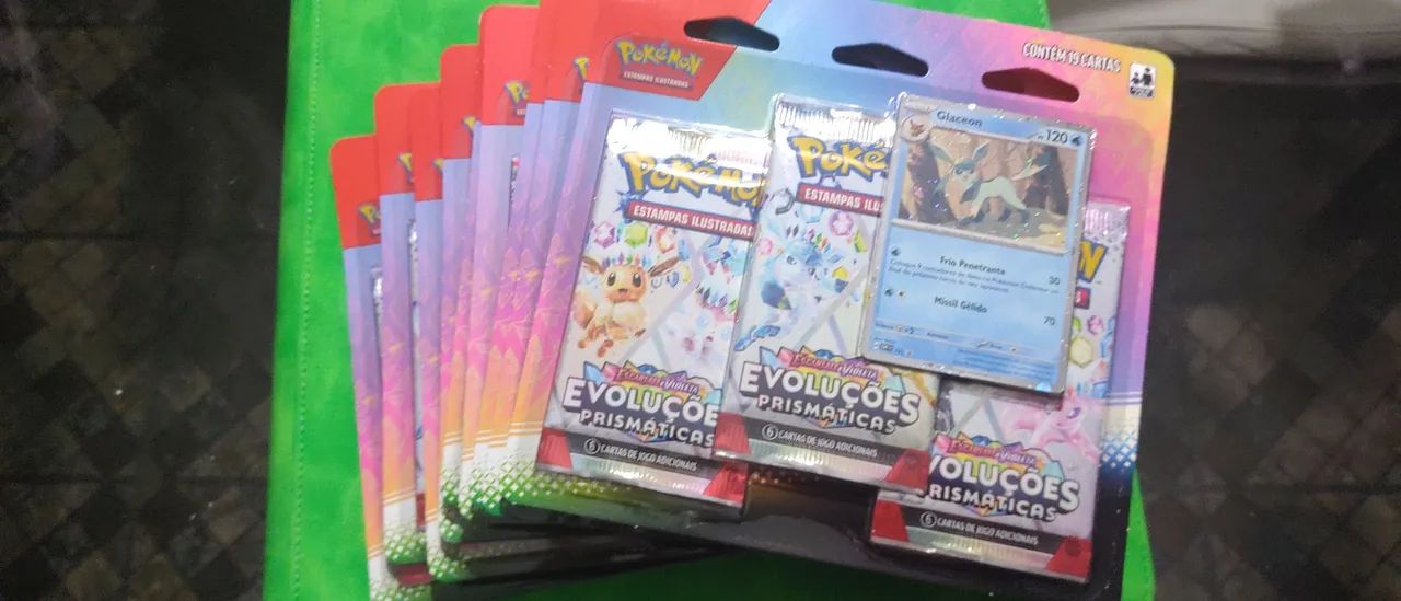 9 Blisters Triplos Pokemon - Evoluções Prismáticas (3 de cada promo)