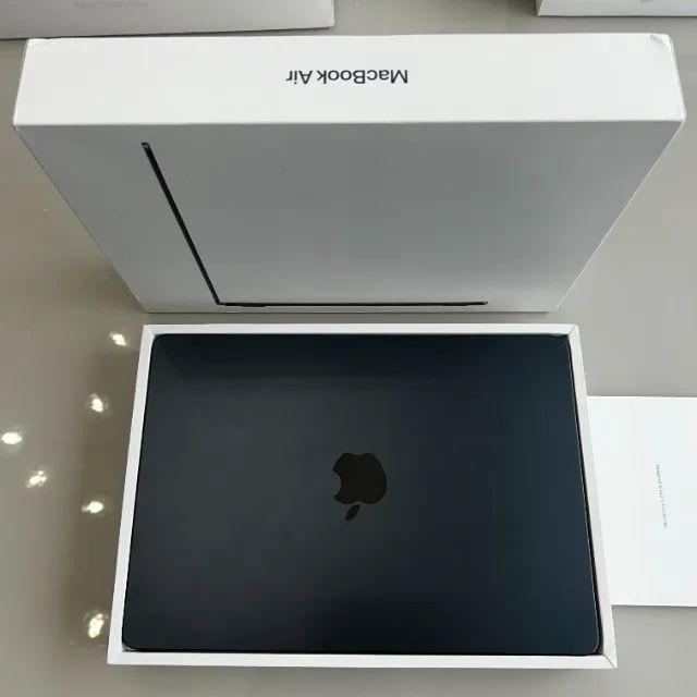 MacBook Air M3 256GB 13 Pol Midnight Completo Impecável com 100