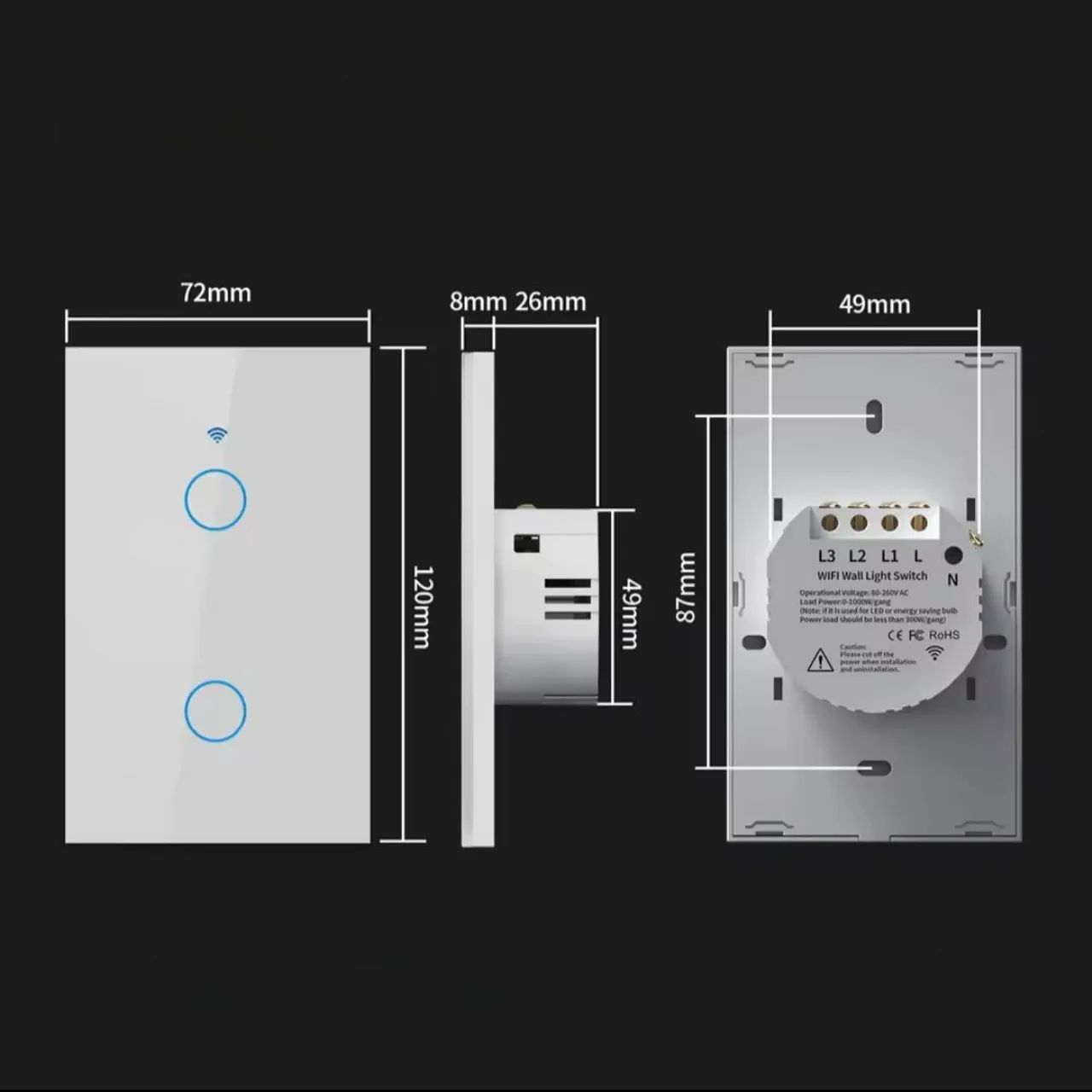 Interruptor Inteligente Wi-Fi Tuya - Foto 3