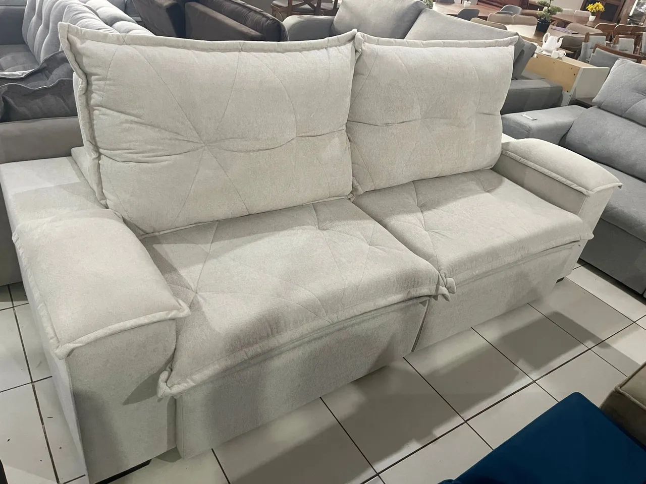 Sofá retratil e reclinável 2.90 mt molas ensacadas  - Foto 2