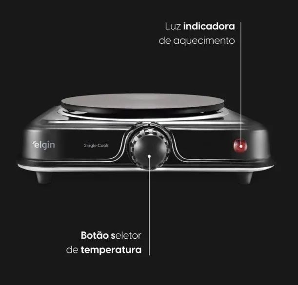 Fogão elétrico Elgin1 boca 1000W 42FOG010  - Foto 3
