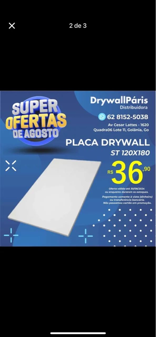 Placa drywall ST 120x180 - Super Oferta!