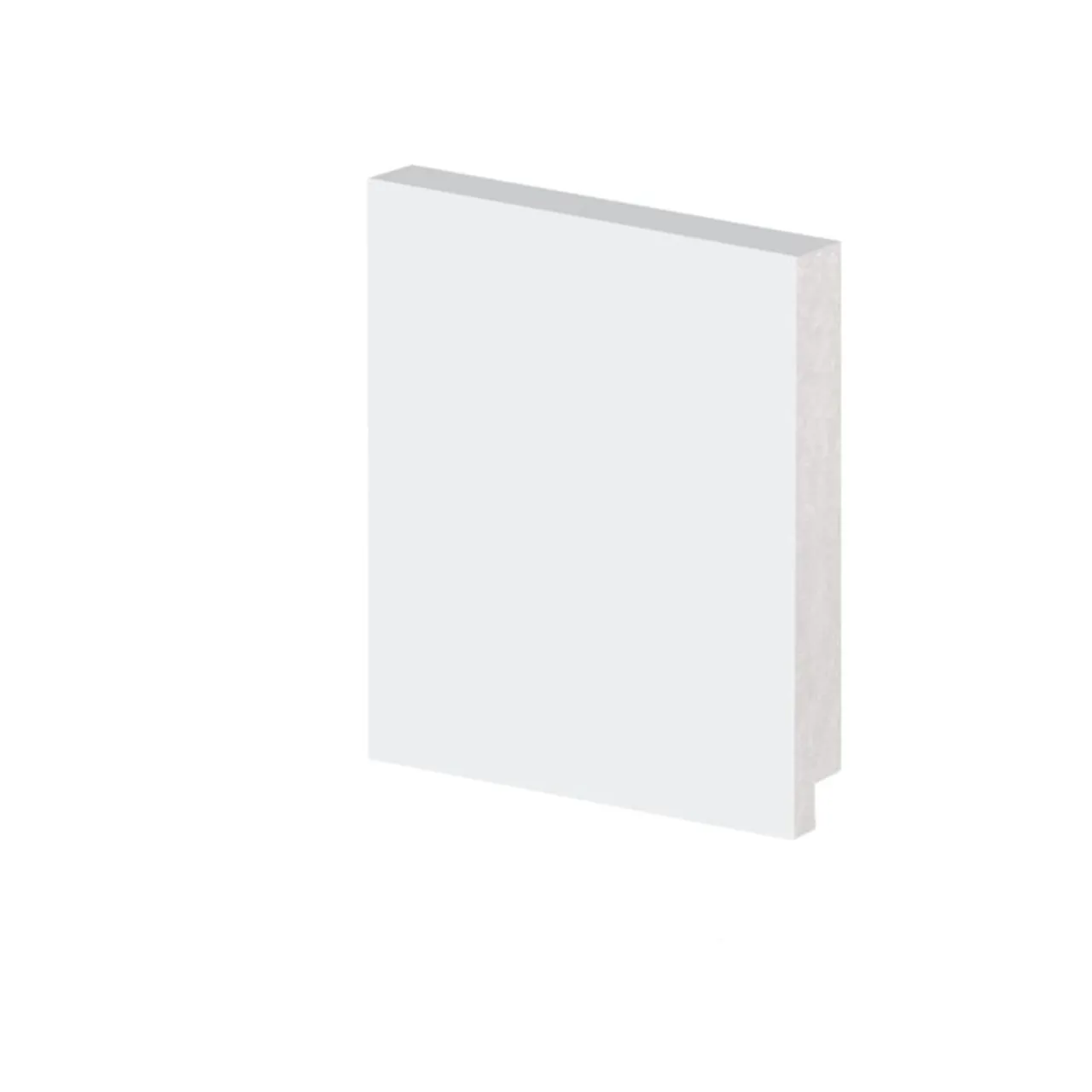 7,20m de Rodape Poliestireno Slim Liso Branco