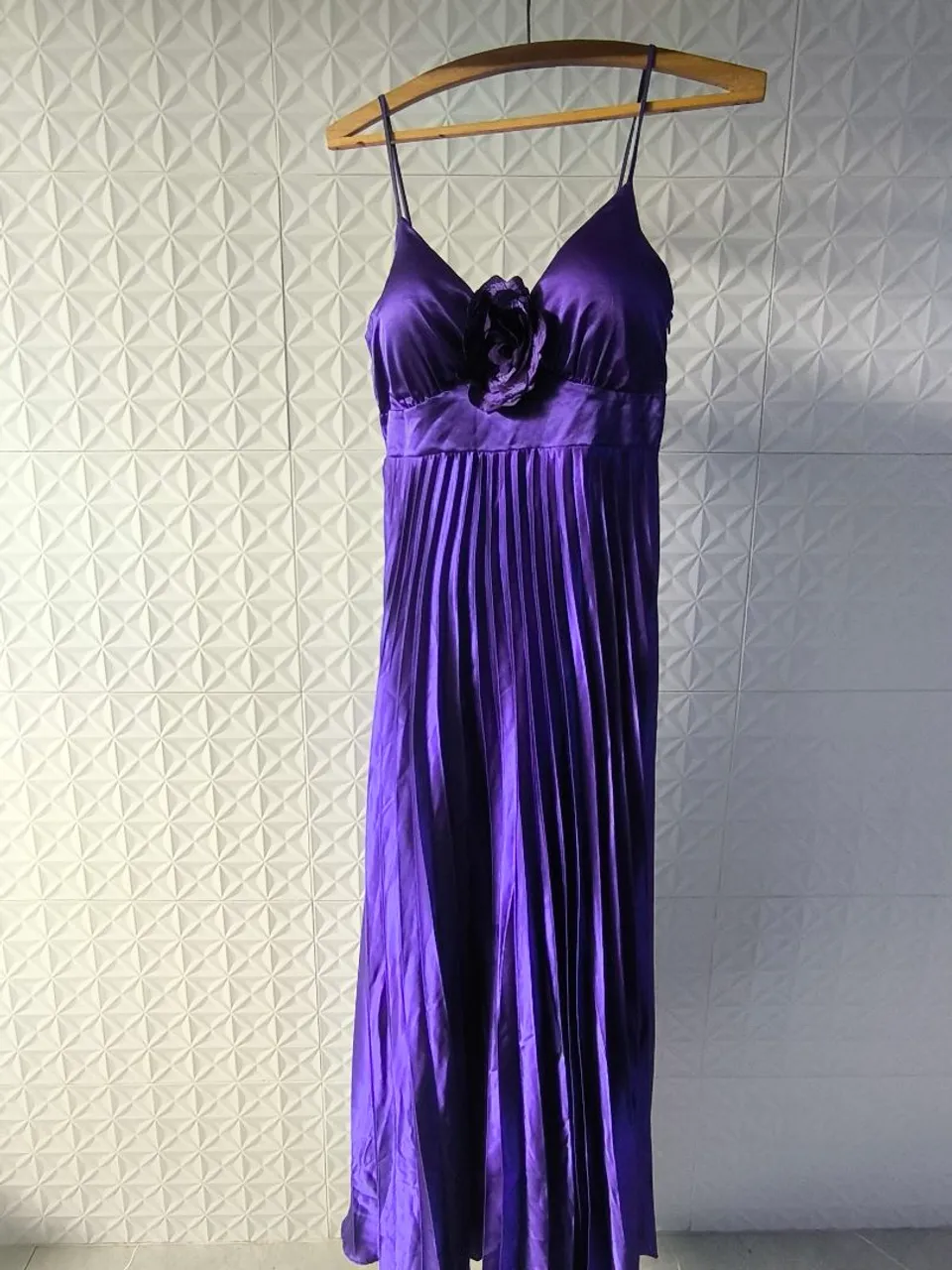 Vestido Longo de Seda Roxo