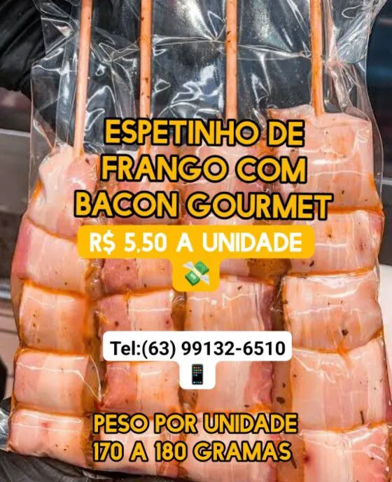 Espetinho de Frango com Bacon Gourmet - Sabores Irresistíveis!