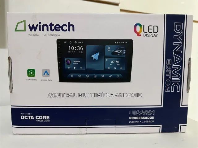 Central multimidia Android 9 polegadas Octa core 2+32gb Carplay Android Auto Wifi 4G Novo - Foto 2