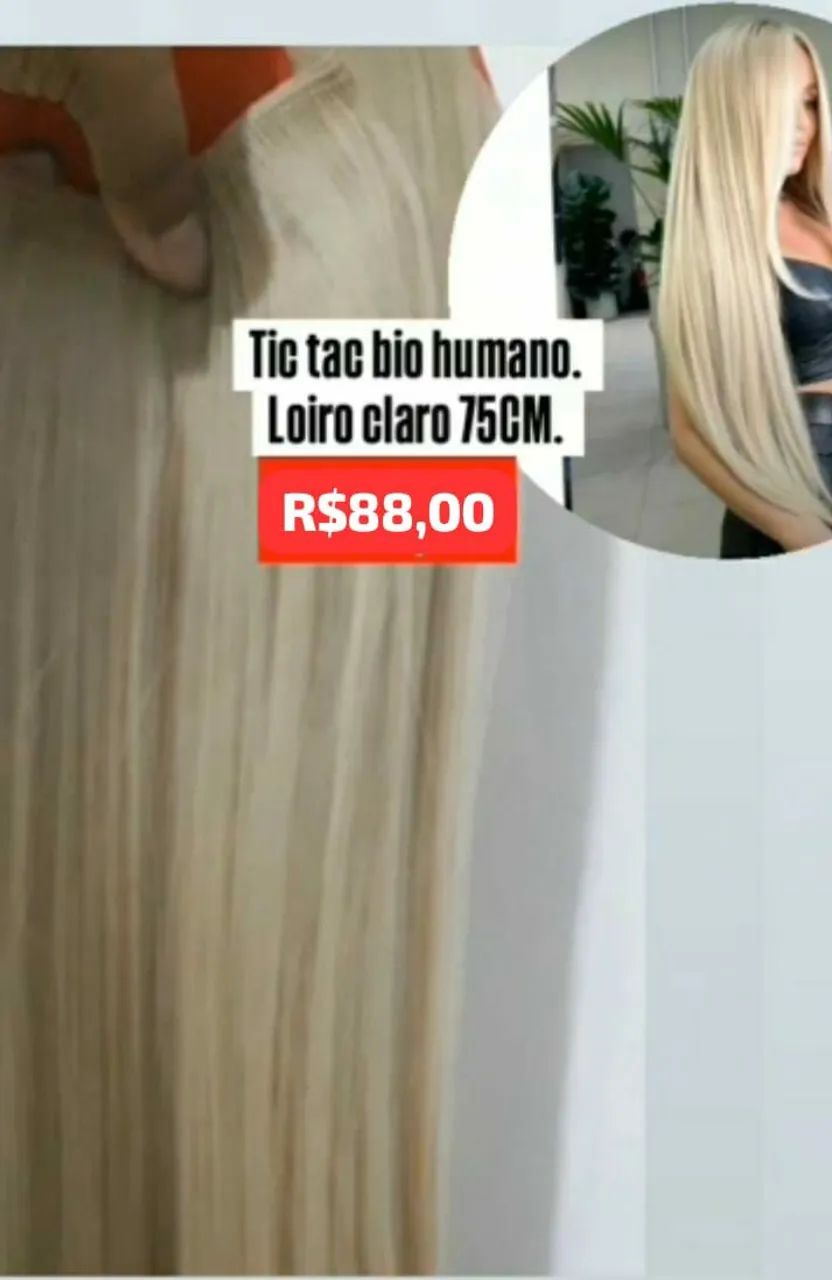 Apliques de cabelo tic tac bio humano  - Foto 5