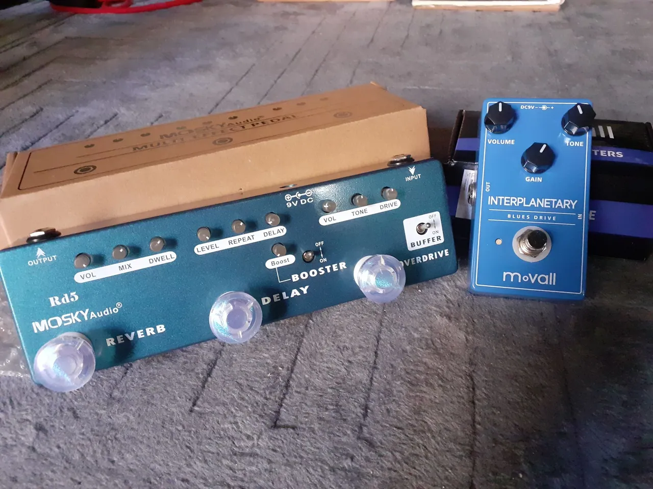Pedal de Efeito de Guitarra movall blues drive eMosky Audio Rd5 Reverb Delay