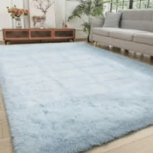 Tapete ecologico 2,55x1,55m azul claro gelo pontas arredondadas 002-48