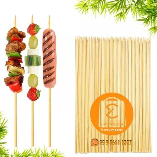 Palitos De Bambu Para Churrasco 50 Unidades com 30cm - Foto 2