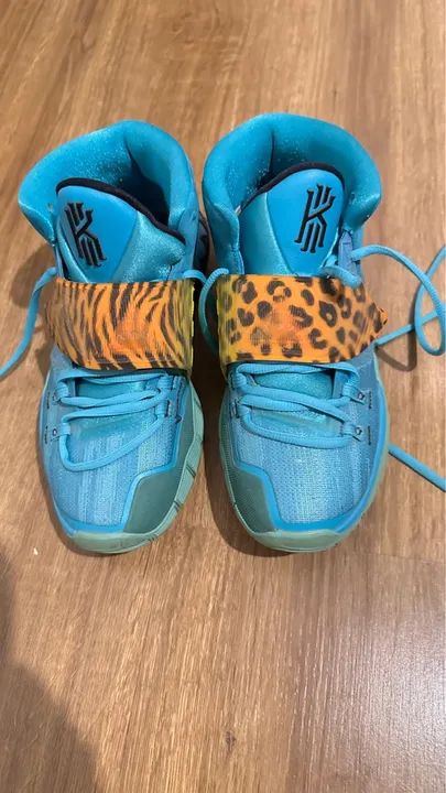 Tênis Nike Kyrie 7 - Tamanho 39 - Azul e Laranja - Foto 5