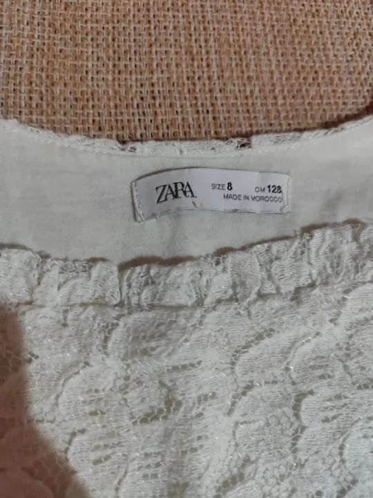 Vestido de renda branco para menina - Novo - Foto 2