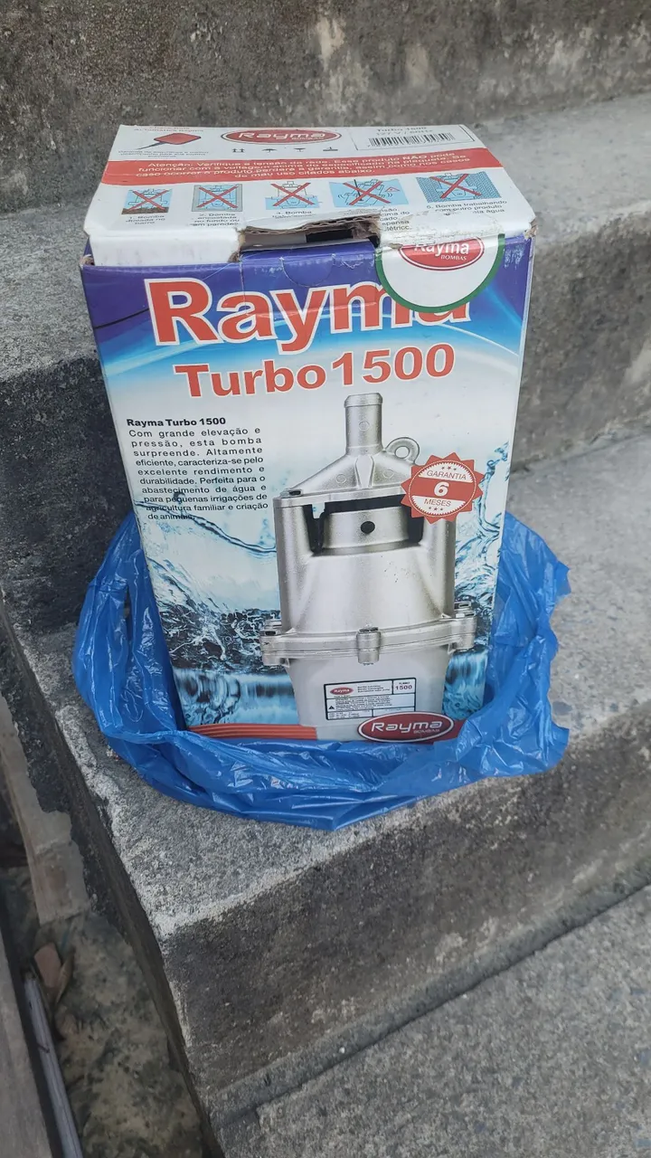 Bomba D'água Rayma Turbo 1500 e mangueira