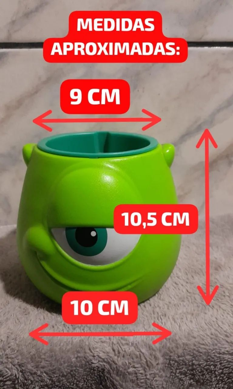 Porta Lápis/Lapiseira/Caneta Monstros S.A - Top Cau (Original Disney / Envio Pela OLX Pay) - Foto 2