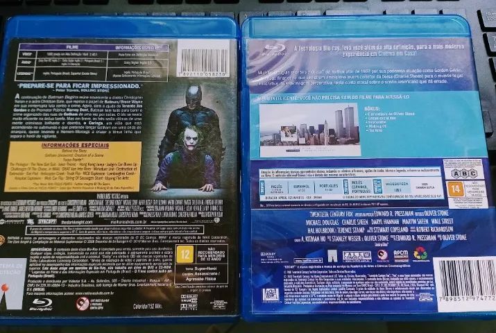 Lote 2 x Blu-ray Wall Street Poder e Cobiça + Batan Cavaleiro das Trevas Blu-ray Originais - Foto 2
