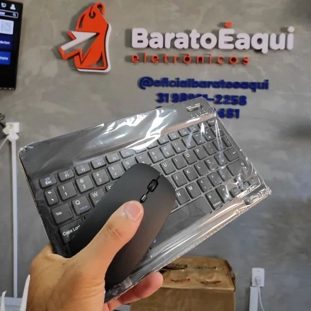 Mouse e Teclado Recarregável Bluetooth AN-030 