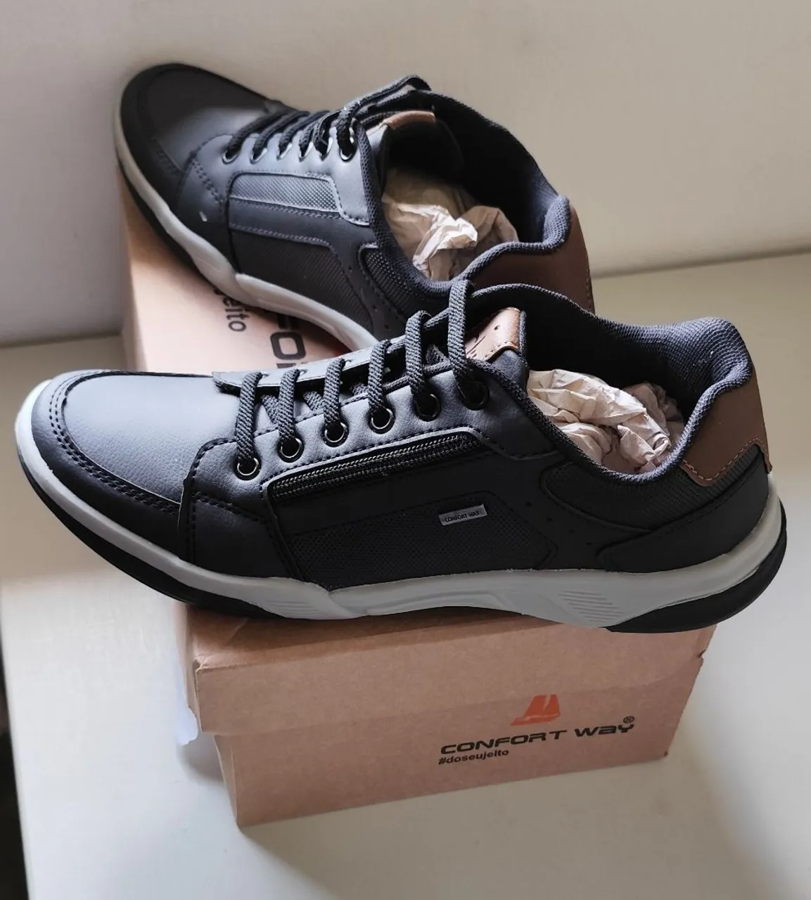 Tênis Confort Way Preto - Conforto e Estilo