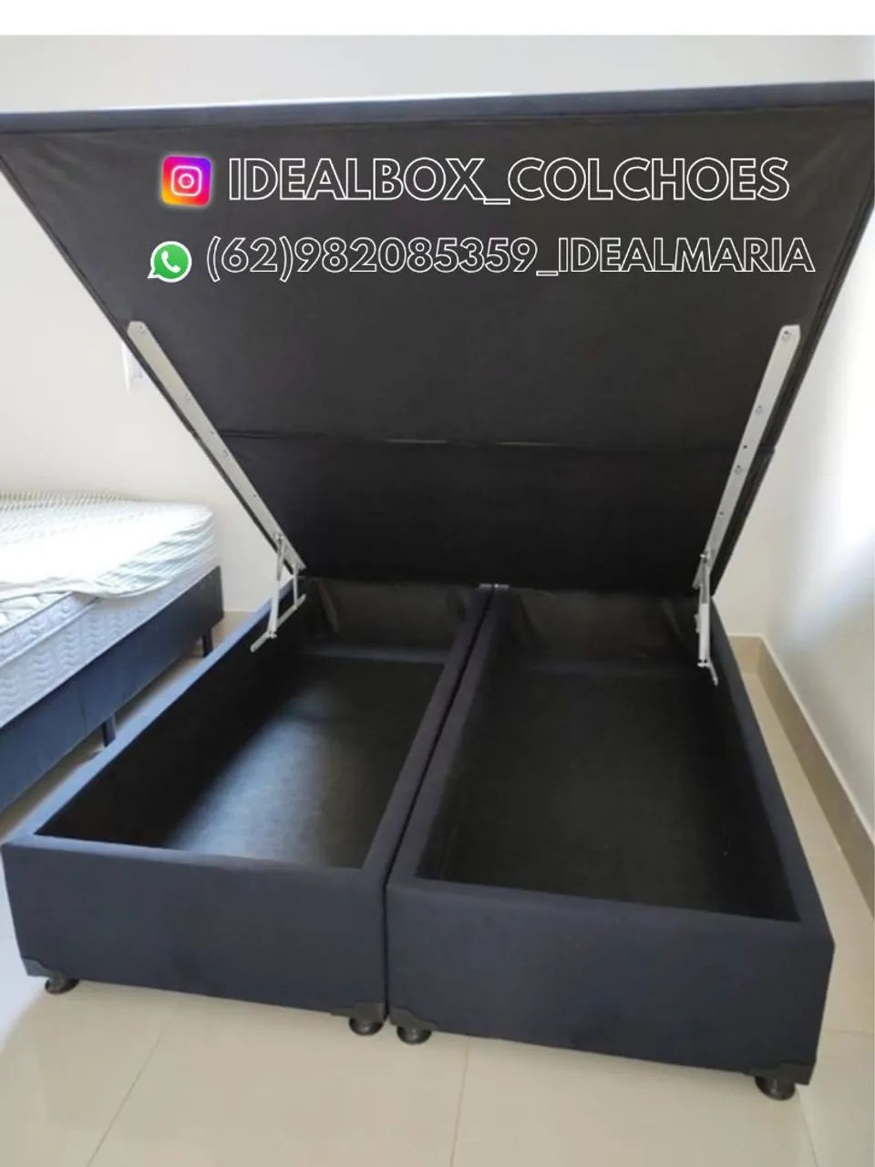 BOX BAÚ QUEEN SIZE 158X198 BLINDADO 