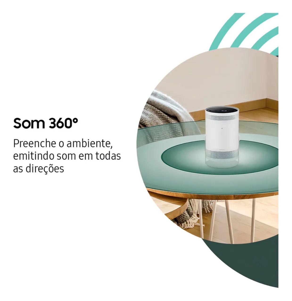 Projetor Portátil Samsung Freestyle 30 a 100 Cor Branco 110V ou 220V - Foto 3
