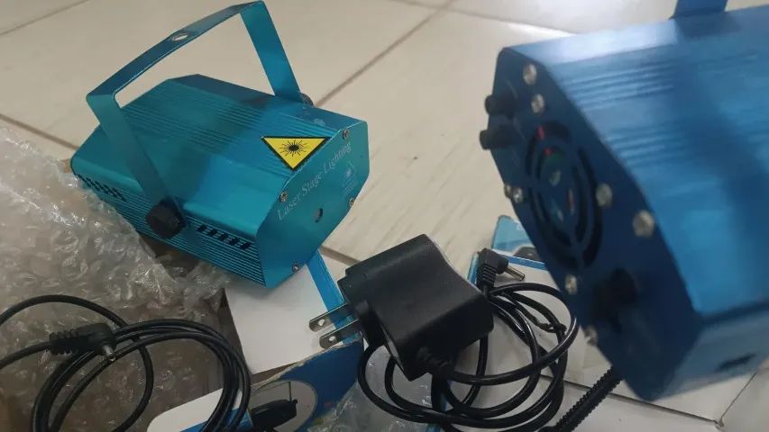 KIT ILUMINAÇÃO LED FESTA PROFISSIONAL BALADA DJ - BOLA MALUCA, LASER, FUMAÇA! - Foto 4