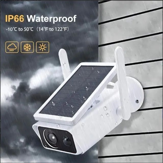Câmera Ip Wifi Bullet Segurança Ip66 Energia Solar Full Hd - Foto 2