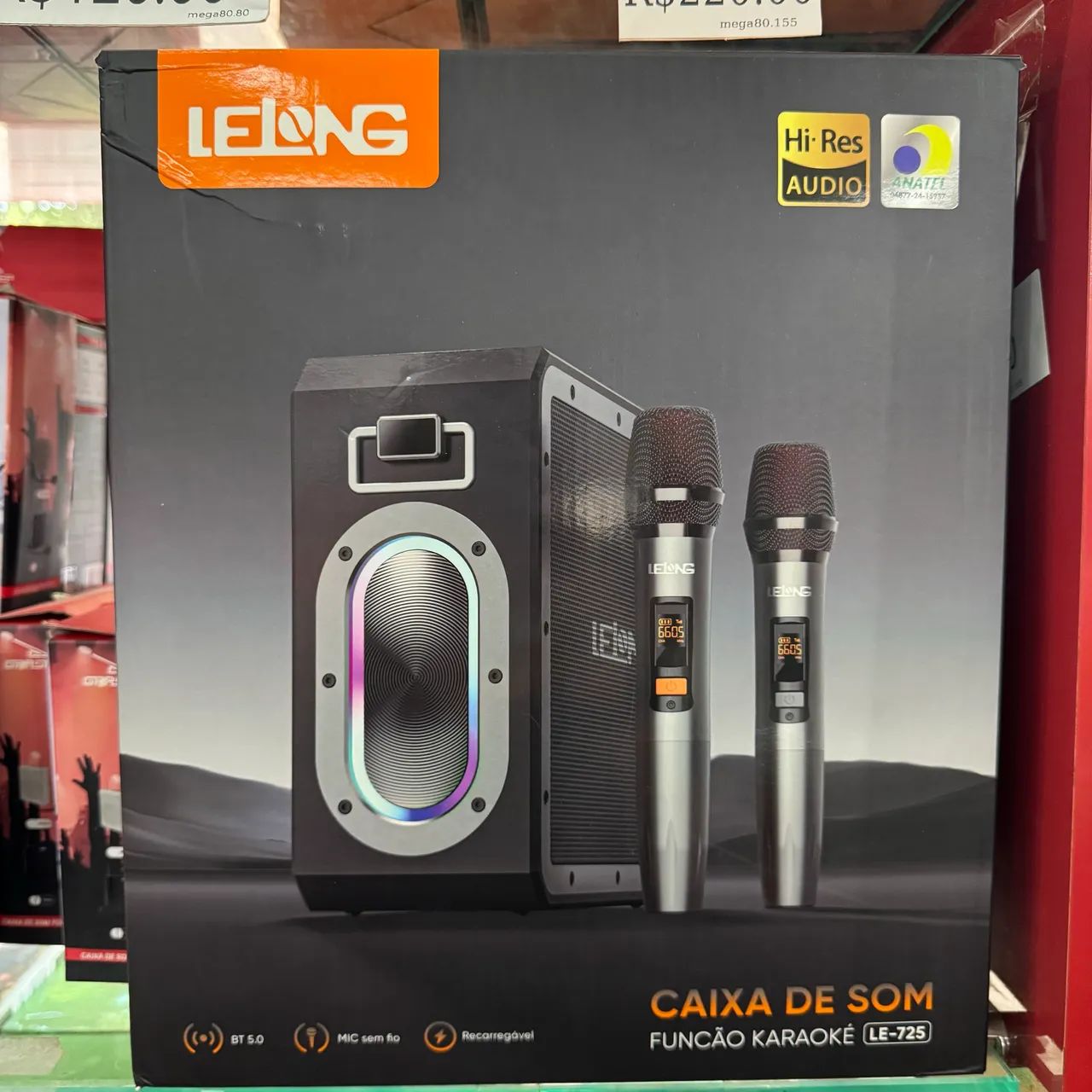 Caixa De Som Bluetooth Karaoke C/2 Microfone Sem fio Lelong 200w - Foto 3