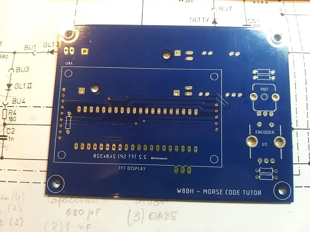 Placa de circuito impresso nova projeto Morse Vode Tutor W8BH, leia!! - Foto 2