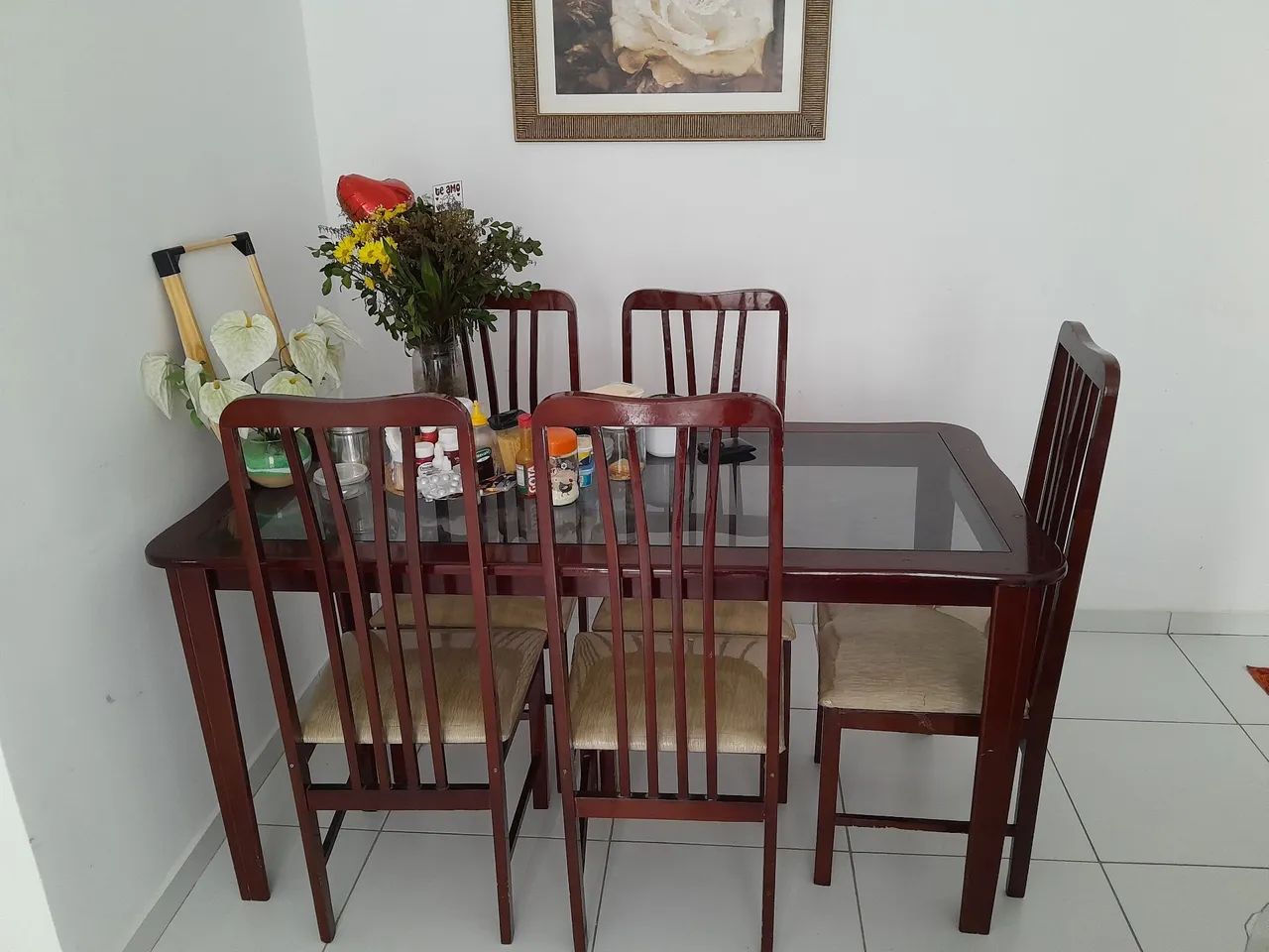 Mesa de Jantar Madeira Maciça 5 Cadeiras - Foto 2