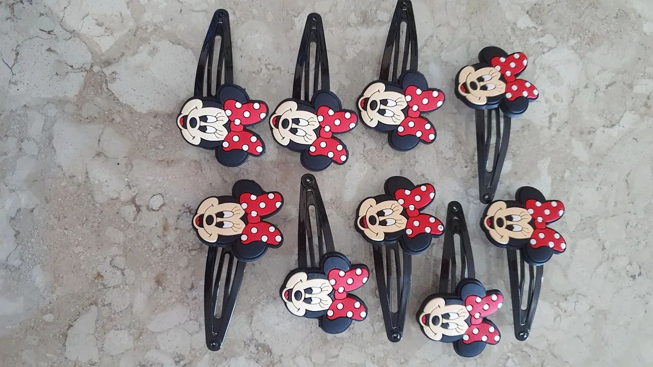 9 Presilhas de cabelo Minnie 