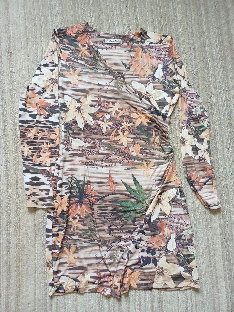 Vestido Floral Manga Longa - Foto 2