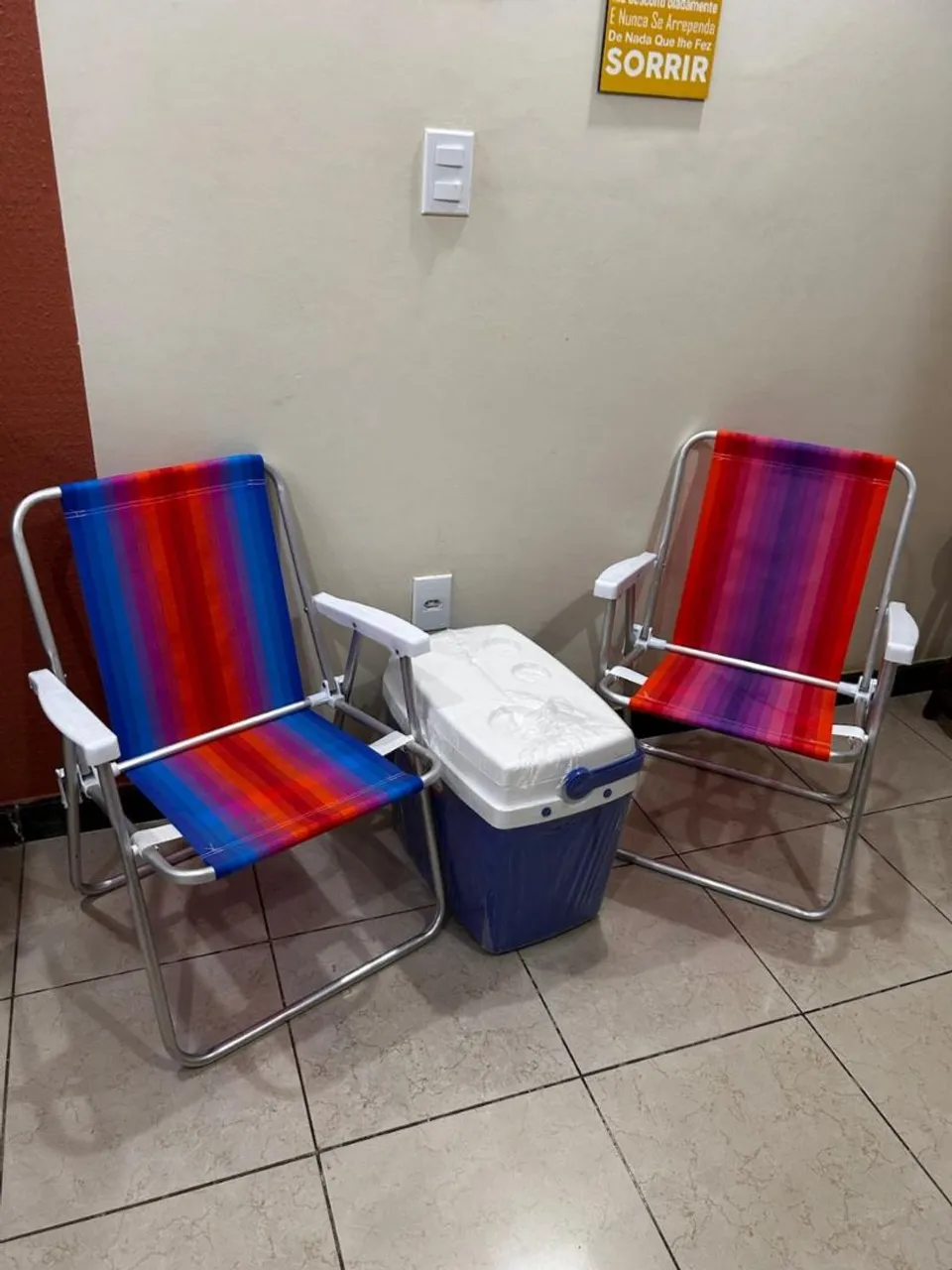 Cadeiras de Praia e cooler 34l