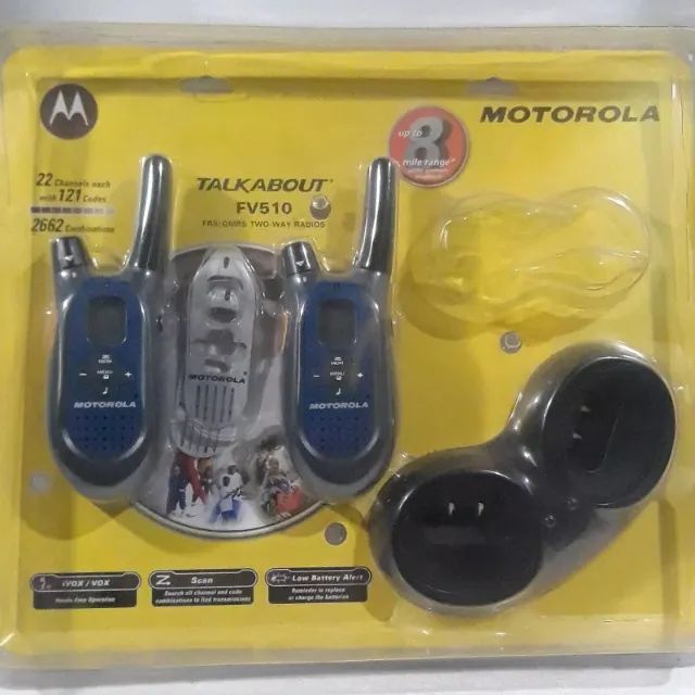 Rádio Motorola Talkabout FV500 12 km 2 vias 22 canais/121 códigos - Foto 4