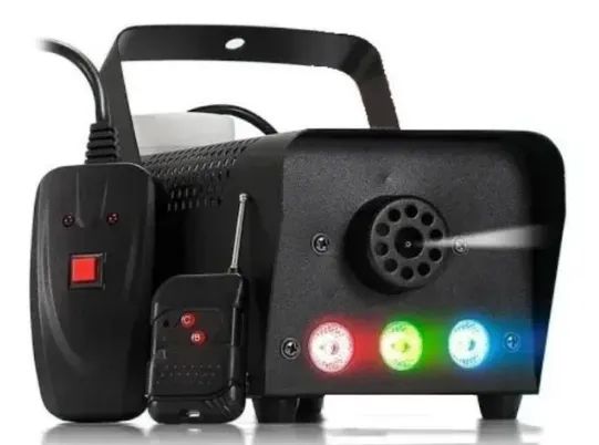 Máquina De Fumaça Rgb 3 Led 600w Controle Duplo Para Balada - Foto 3