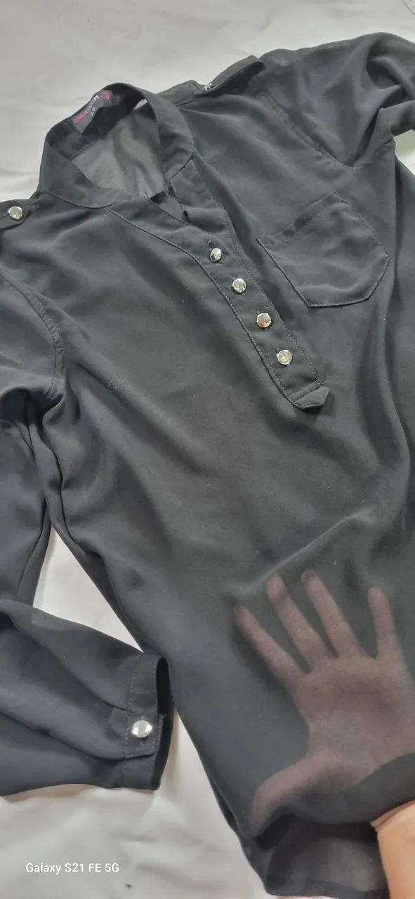 Camisa preta p transparente - Foto 5