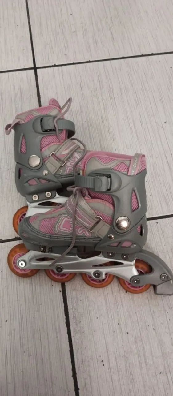 Patins inline  Infantil Rosa
