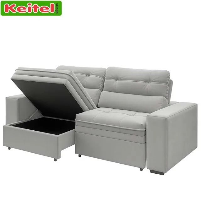 Sofá Filipinas Retrátil e Reclinável Com Baú Cor Prata - Foto 2