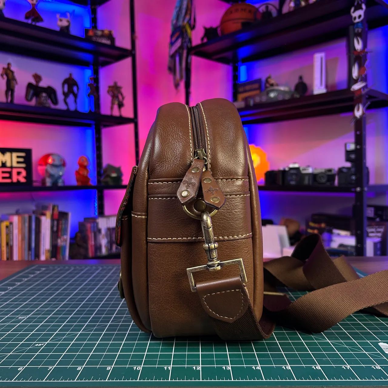 Mochila de couro para câmera - Foto 3