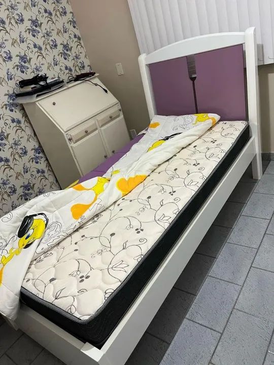 Cama de solteiro feminina com cabeceira - Foto 2